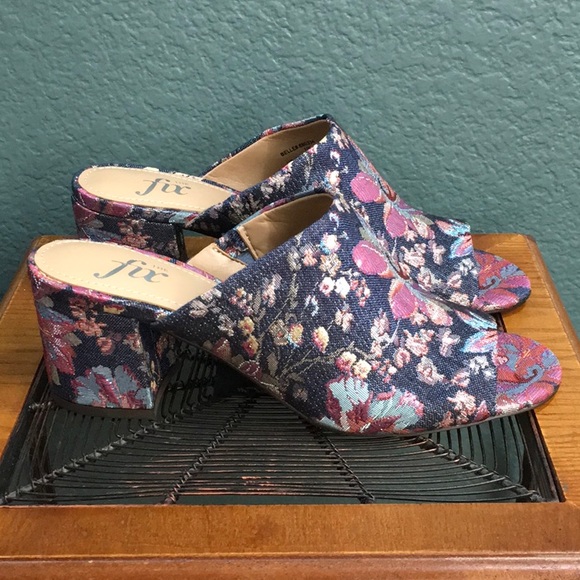 Fix Womens Belle Block Heel Mule Purple 